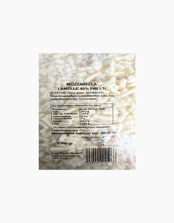 Mozzarella Lamelle 45% 12kg